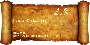 Laub Katalin névjegykártya