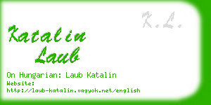 katalin laub business card